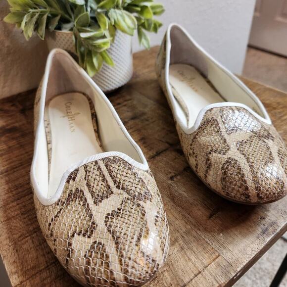 Cole Haan‎ Size 8 Women's Morgan Snake Print Slip On Flats - Picture 4 of 12